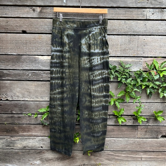 Raquel Allegra tie dye green knit pant: Size 3/Size L - Picture 1 of 6